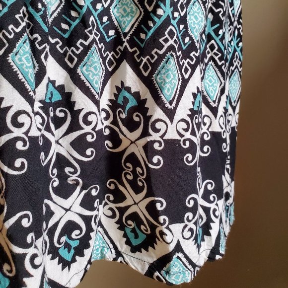 Angie Geometric Printed Summer Mini Skirt Medium - Picture 4 of 12